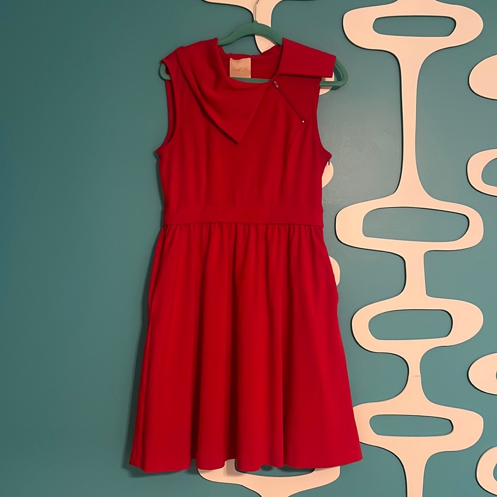 Modcloth Retro Red Fit & Flare Dress